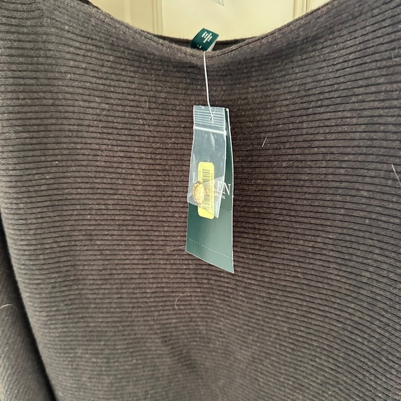 RALPH LAUREN 6 GOLD BUTTON BROWN SWEATER-NWT/L - Picture 5 of 8